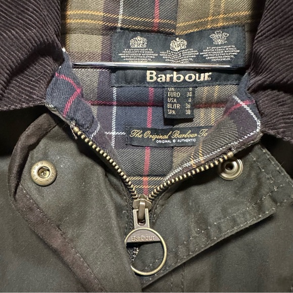 Barbour Olive Utility Jacket with Hood - Picture 5 of 11